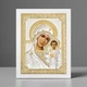 Икона серебряная от 11,5 x 14,5 см. Богородица Казанская. PR-3/002G/B - изображение 1