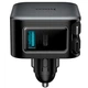 Зарядне автомобільне Hoco Z67A PD60W+QC3.0 швидка зарядка з кабелями Type-C/Lightning та дисплеєм для пристроїв в машину Сірий - изображение 7