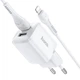 Мережевий зарядний пристрій HOCO N8 Briar dual port charger Lightning cable 12W White - изображение 4
