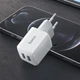Мережевий зарядний пристрій HOCO N8 Briar dual port charger Type-C cable 12W White - зображення 13