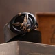 Ремінь чоловічий з пряжкою автомат із силуетом орла 20297 Vintage коричневий 105-120 см - зображення 9