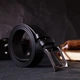 Стильный пояс под брюки для мужчин из натуральной кожи Grande Pelle 11690 черный 120 см - изображение 8
