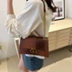 Сумочка на ланцюжку каркасна через плече Lilly P4-6536C коричнева - зображення 6