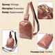 Компактная женская сумка через плечо на два отделения из экокожи Vintage 22783 коричневая - изображение 3