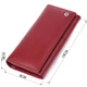 Вместительный женский кошелек из натуральной кожи ST Leather 23089 бордовый - изображение 6