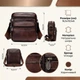 Сумка мужская кожаная 14987 Vintage коричневая - изображение 3