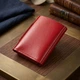 Компактное женское портмоне в три сборки Grande Pelle 11549 красный. - изображение 4