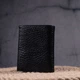 Небольшой кошелек без застежки из натуральной зернистой кожи KARYA 21364 черный - изображение 9