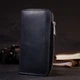 Стильный кошелек-клатч на молнии из натуральной кожи Grande Pelle 11644 синий - изображение 8