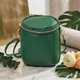 Интересная сумка для женщин из мягкой натуральной кожи Vintage 22341 зеленая - изображение 1