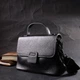 Сумка сетчел у класичному кольорі для жінок з натуральної шкіри Vintage 22291 чорна - зображення 10