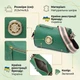 Жіноча сумка із натуральної шкіри та прикрасою Vintage 22261 зелена - зображення 3