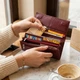 Оригінальний жіночий гаманець з натуральної шкіри ST Leather 22522 бордовий - зображення 2