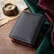 Вертикальный небольшой женский кошелек из натуральной кожи ST Leather 19436 черный - изображение 3