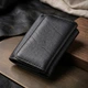 Шкіряний лаконічний гаманець для жінок ST Leather 22506 чорний - зображення 4