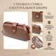 Красивый клатч с интересной защелкой из натуральной кожи Vintage 22425 коричневый - изображение 3