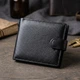 Кошелек для мужчин удобного размера из натуральной кожи ST Leather 22461 черный - изображение 4