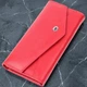 Женский кошелек с геометрическим клапаном из натуральной кожи ST Leather 22545 красный - изображение 1