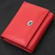 Компактне жіноче портмоне з монетницею із натуральної шкіри ST Leather 22729 червоне - зображення 1