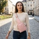 Маленькая женская сумка через плечо из экокожи Vintage 22782 розовая - изображение 2