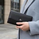 Функциональный женский кошелек с двумя клапанами из натуральной кожи ST Leather 22696 черный - изображение 3
