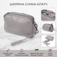 Небольшая женская сумка на два отделения из натуральной кожи. Vintage 22801 серая - изображение 3