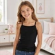 Майка 3 шт для девочки Baykar тонкая бретель р 3 122-128 см 5-6 лет арт 4200-02 Черный - изображение 3