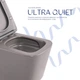 Унитаз подвесной Qtap Tern Ultra Quiet 520×345×325 мм, Stone grey, с сиденьем Slim Duroplast / Soft-close / Quick Release - изображение 5