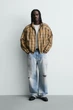 Мужская демисезонная куртка ZARA BOXY FIT в клетку yellow M, арт.4302/428/300 - изображение 1