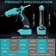 Аккумуляторный клеевой пистолет NL227C для Makita 18V/20V, 50W, со стержнями 7×150 мм - изображение 4