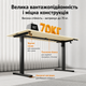 Комп'ютерний стіл SENSE7 NOJO LIGHT 140×70 см з електричним регулюванням висоти, світло-коричнево-чорний - зображення 4