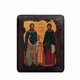 Писаная икона Рафаил, Николай и Ирина Лесбосские 13×16 см - изображение 2