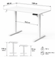 Комп'ютерний стіл SENSE7 NOJO LIGHT 120×60 см з електричним регулюванням висоти, білий - зображення 9