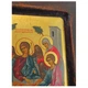 Писаная греческая икона Святой Троицы 14×17 см - изображение 4