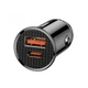 Автомобільний зарядний пристрій Baseus 5A 30W usb+usb C (CCYS-D01) - чорний - зображення 1