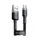 Дата кабель USB 2.0 AM to USB-C 1.0m 3A grey-black Baseus (CATKLF-BG1) (352132) - изображение 2