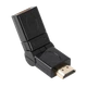 Адаптер HDMI гнездо-штекер поворотный Cabletech Black (ZLA0852) - изображение 1