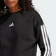 Женский свитшот Essentials 3-Stripes Fleece adidas JE1298 (XS) черный (4067902907086) - изображение 4