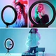 Кільцева LED RGB лампа MJ-26 26 см зі штативом і тримачем для телефону, селфі-лампа USB для фото та відео - зображення 2