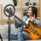 Кільцева LED RGB лампа MJ-26 26 см зі штативом і тримачем для телефону, селфі-лампа USB для фото та відео - зображення 4