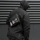 Мужская сумка-мессенджер через плечо Hunter M Black, Оксфорд 1000Д, черная, с Velcro-панелью для патчей - изображение 2