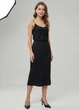 Спідниця-комбінація міді прямого крою Honey Fashion Accessories S/M чорний (10-150) - зображення 1