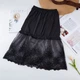Спідниця-комбінація міді із вишитим мереживом Honey Fashion Accessories S/M чорний (10-149) - зображення 2