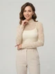 Ажурна кофтинка під горло Honey Fashion Accessories XS/S бежевий (10-145) - зображення 1