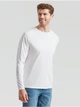 Мужская футболка с длинным рукавом Fruit of the Loom Valueweight Long Sleeve 100% хлопок,размер M, Белая - изображение 5