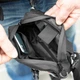 Сумка через плечо Hunter Mini Black, барсетка из Оксфорда 1000Д, черная, с Velcro-панелью для патчей (20х15х5 см) - изображение 5