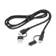 Кабель USB A/C - USB C/Lightning (2+2) 1m Cabletech (KPO3943) - изображение 2