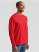 Мужская футболка с длинным рукавом Fruit of the Loom Valueweight Long Sleeve 100% хлопок,размер S, Красная - изображение 4