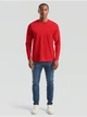 Мужская футболка с длинным рукавом Fruit of the Loom Valueweight Long Sleeve 100% хлопок,размер S, Красная - изображение 5
