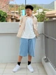 Рубашка хлопковая мужская Uniqlo 773010296 XL Бежевая (1161496350) - изображение 10
